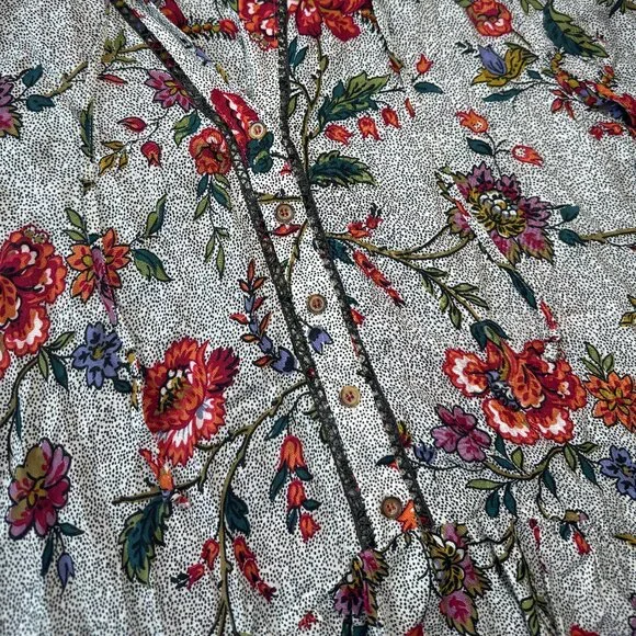 Maeve by Anthropologie Floral Collared Long Sleeve Blouse – Women’s 8 - Picture 3 of 8
